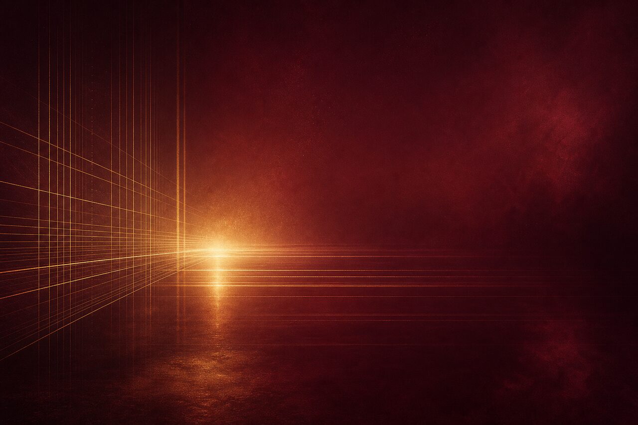 Abstract editorial artwork representing independent analysis